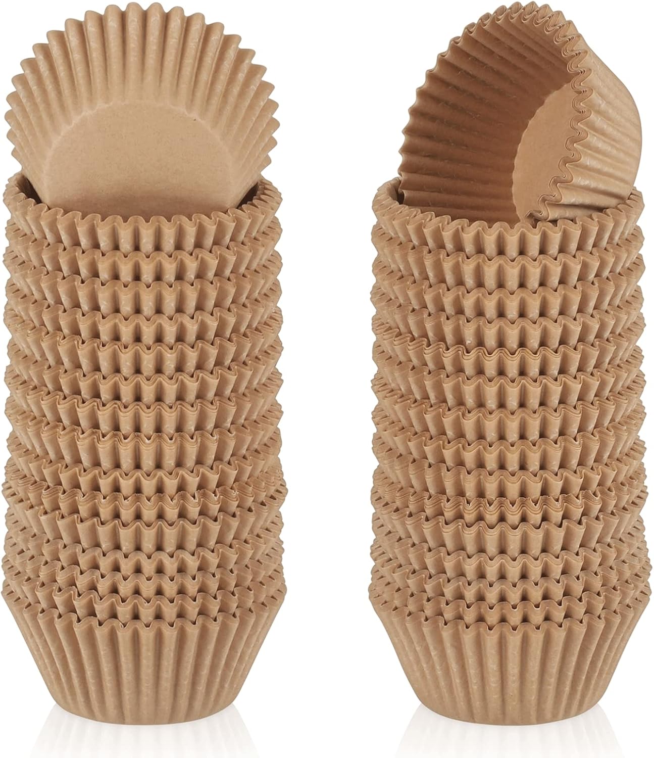 Caperci 500 Count Mini Cupcake Liners White Muffin Liners Greaseproof No Smell Small Cupcake Wrappers Baking Cups