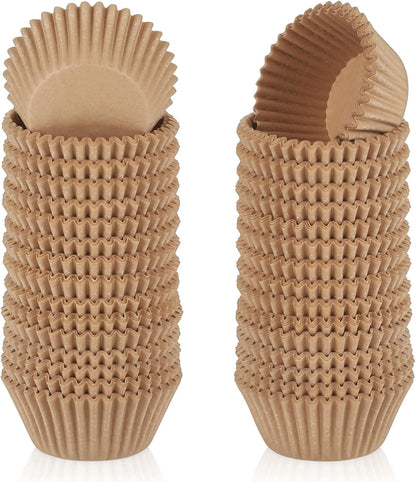 Caperci 500 Count Mini Cupcake Liners White Muffin Liners Greaseproof No Smell Small Cupcake Wrappers Baking Cups