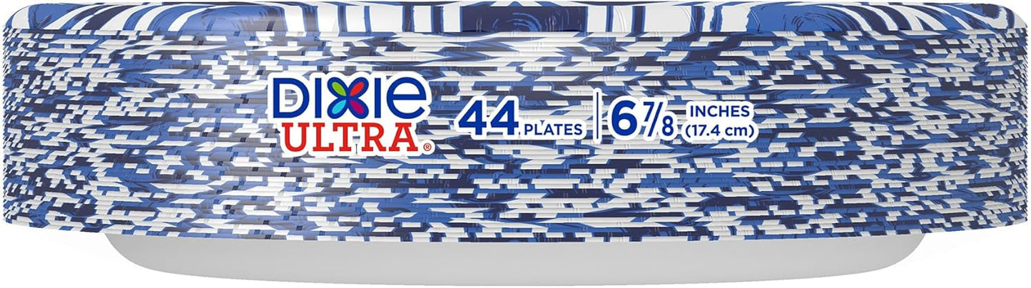 Dixie Ultra, Large Paper Plates, 10 Inch, 172 Count (4 packs of 43 plates), 3X Stronger*, Heavy Duty, Microwave-Safe, Soak-Proof, Cut Resistant, Disposable Plates For Heavy, Messy Meals