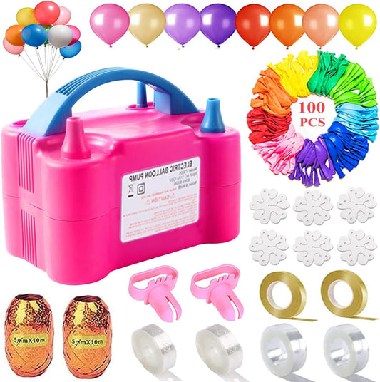 Balloon Arch Kit and Balloon Pump, 9Ft Tall & 10Ft Wide Adjustable Balloon Arch Stand with Water Base, Electric Pump, Balloons and Accessories for Wedding Birthday Party Decoration
