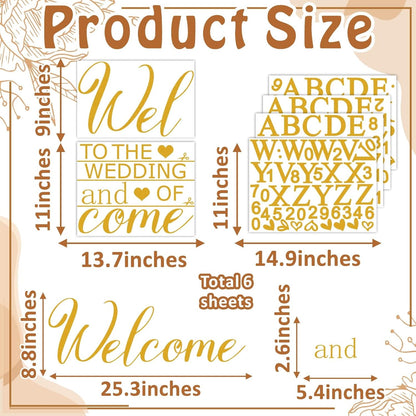 Custom Name Welcome to Our Wedding Signs Personalized Wedding Mirror Decals Selfie Mirror Decal for Wedding Entry Reception Display Golden Date Marriage DIY Vinyl Lettering Welcome Party Decoration