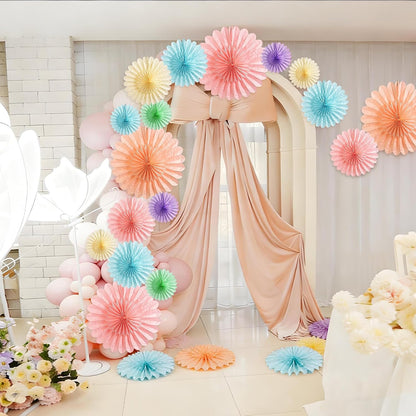 Easy Joy Paper Leaves Decorations for Wall Paper Fans Classroom Decoration Leaves Backdrop Decor Wall Decor,Set of 9