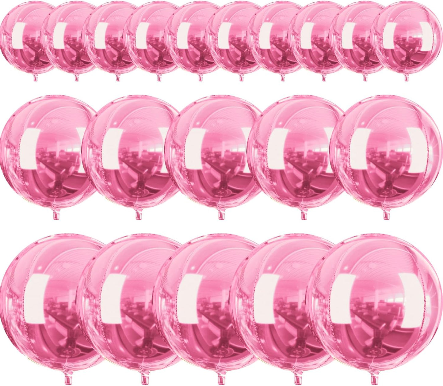 PartyWoo Metallic Gold Foil Balloons 20pcs Different Sizes Pack of 22 15 10 Inch Large Round Foil 4D Inflatable Mirror Ball Mylar Balloons for Graduation Birthday Baby Shower Party Decorations