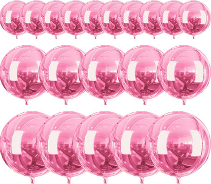 PartyWoo Metallic Gold Foil Balloons 20pcs Different Sizes Pack of 22 15 10 Inch Large Round Foil 4D Inflatable Mirror Ball Mylar Balloons for Graduation Birthday Baby Shower Party Decorations