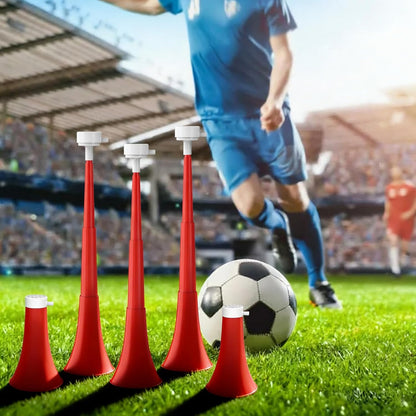 Collapsible Stadium Horn, Vuvuzela Plastic Blow Horns, Team Cheering Spirit Accessories Noisemakers, Foldable Trumpet Noise Makers for Sporting Events, Football Soccer Games, School Party Supply