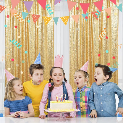 Poise3EHome Black Sequin Backdrop Curtains, 2 Panels 2FTx8FT Glitter Photo Booth Backdrop for Halloween Birthday Bachelorette Wednesday Twilight Party Decorations
