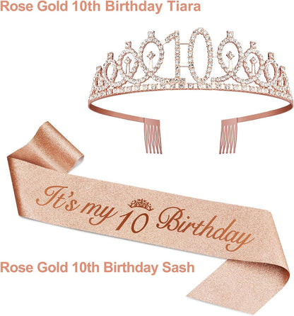 21st Birthday Decorations for Her with 21st Birthday Sash and Crown, Candles Gold, Gifts for 21 Year Old Girls
