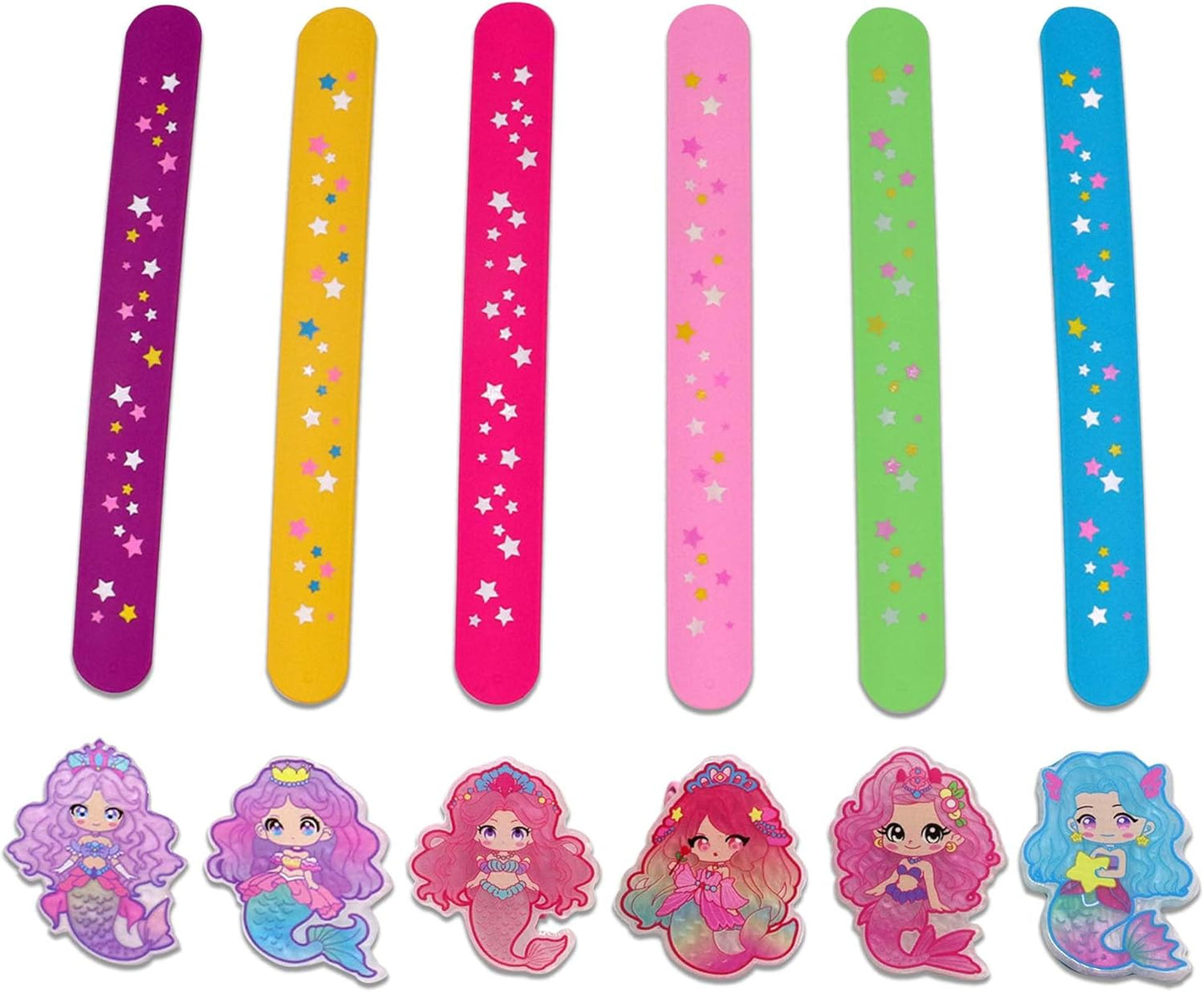 Cat Slap Bracelets for party- Silicone Wristbands Adjustable Party Favors, Classroom Prizes, Carnival Games - Birthday Gifts for Adults(6Pack)-LOCHSOEL