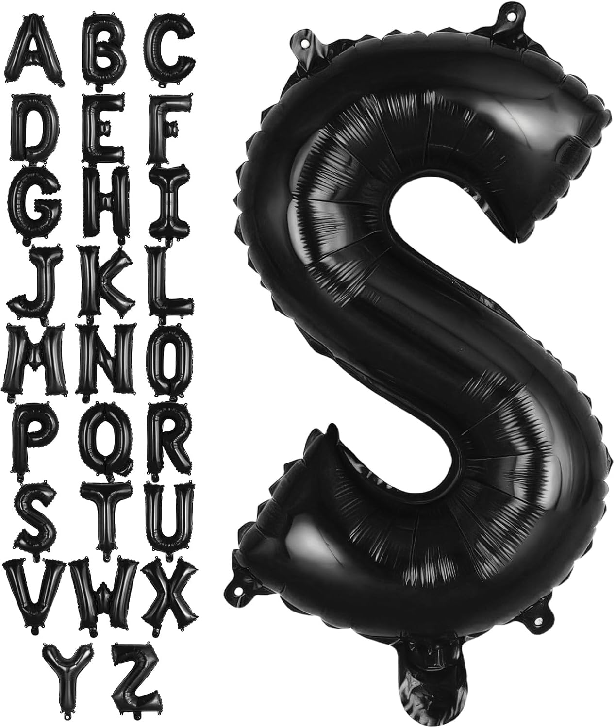 Black Letter A Balloons, 40 Inch Large Foil Letter Balloons, Custom Phrase Balloon for Birthday Party Wedding Anniversary Decoration (Black A)