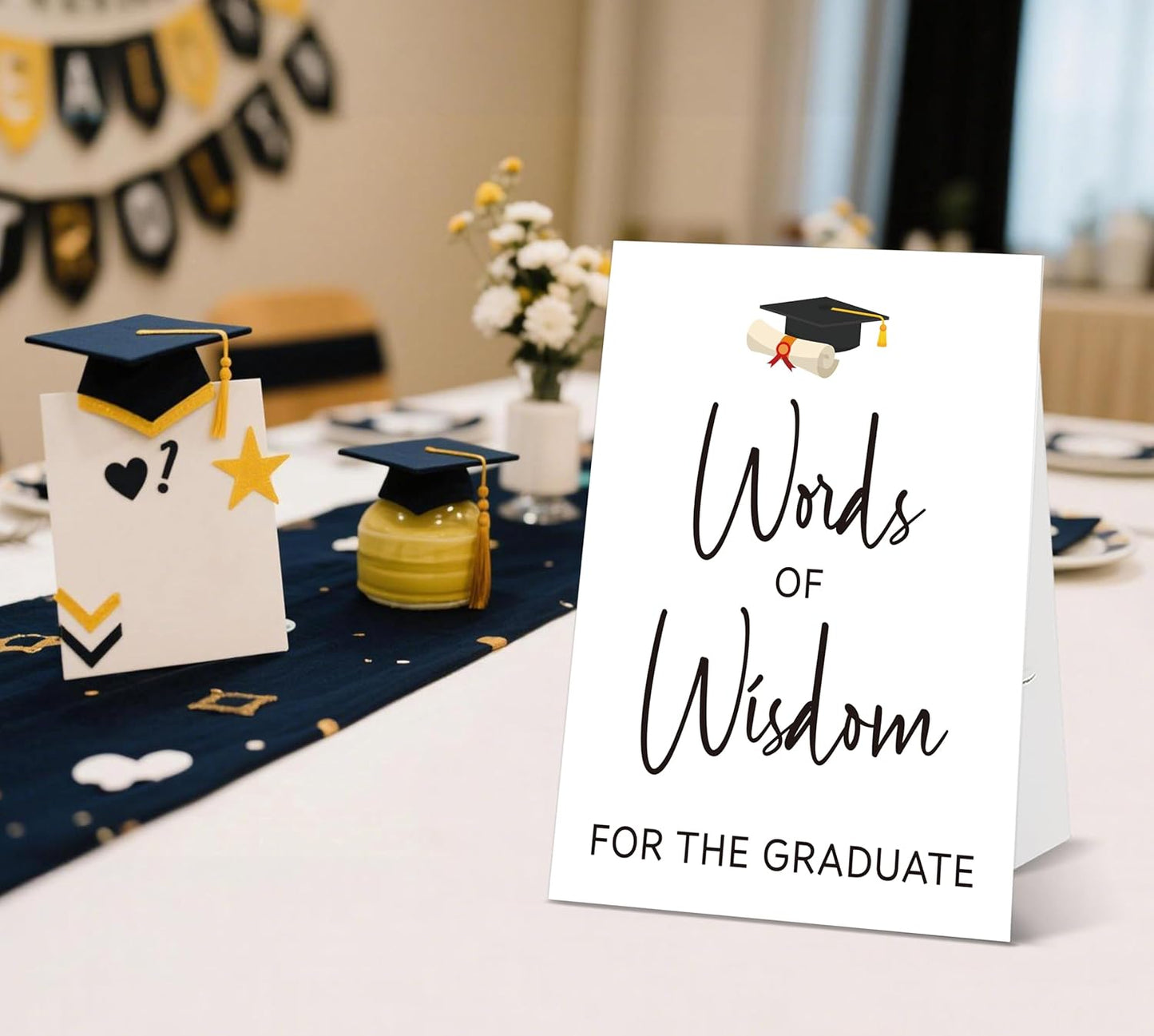Graduation Tabletop Sign, Guestbook Sign, Include One 8×11 Signs with Holder, Graduation Party Signs for Class of 2026, High School College Grad Decoration - QF02