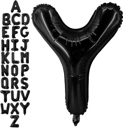 40 Inch Black Letter A Balloons, DIY Phrase Foil Alphabet Letter A Balloons DIY Word A Banner for Birthday Anniversary Celebration Graduation Party Supplies Decoration