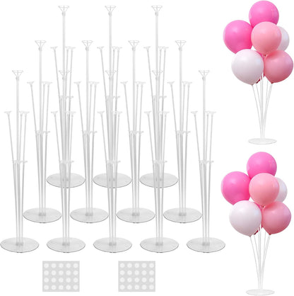 JOYYPOP 4 Sets Balloon Stand Kit For Table, Balloon Sticks with Base Birthday Graduation Party Decorations Wedding