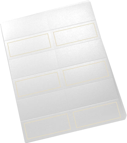 Single Line Border Printable Place Cards, Gold (Choose Color), Set of 60 (10 Sheets), Laser & Inkjet Printers - Wedding, Party, Dinner, and Special Events - Made in the USA
