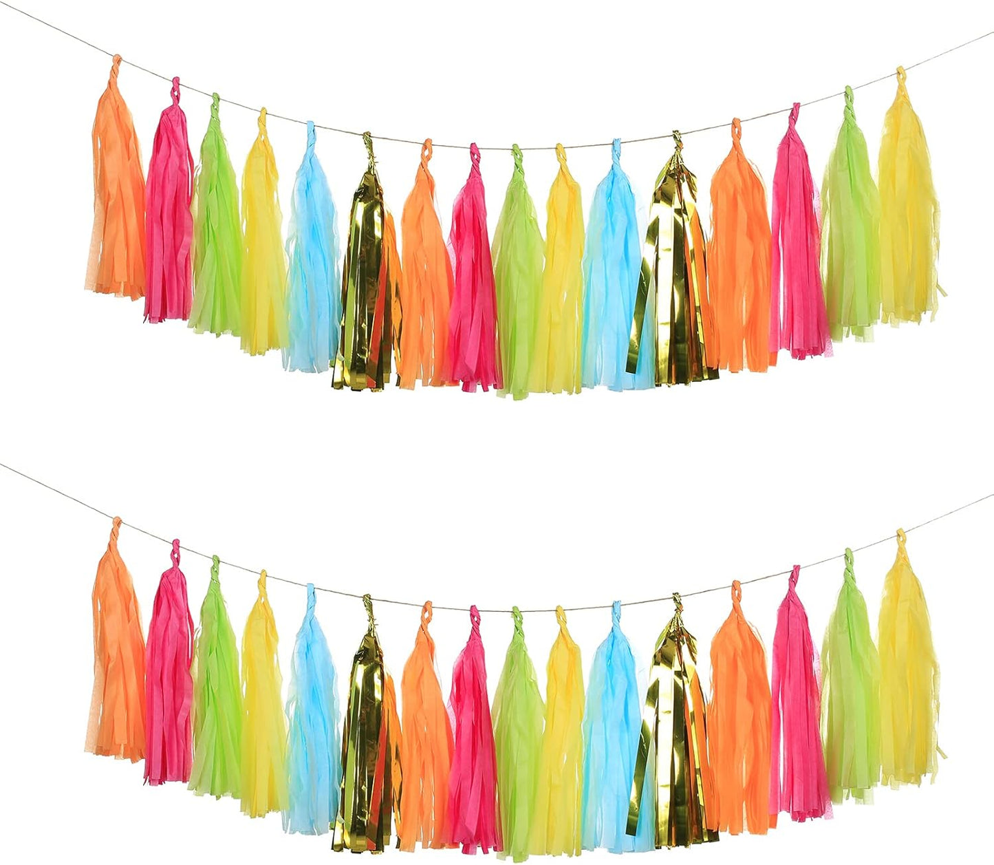 Meetppy 30PCS Mexican Fiesta Cactus Tassel Garland Tissue Paper Tassels Banner DIY Kit Baby Shower Party Fiesta Bachelorette Llama Party Decorations