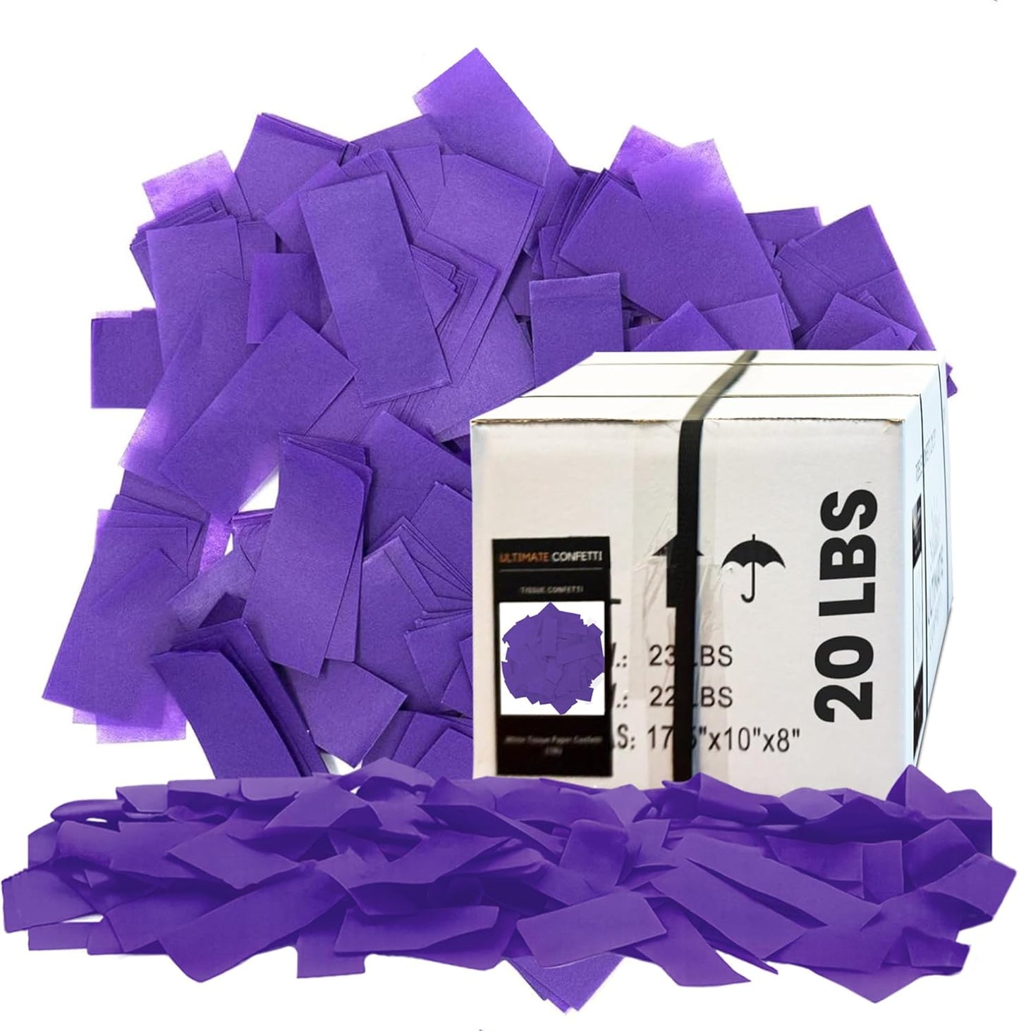 Ultimate Confetti, Multicolor Biodegradable Confetti - Rectangular Fluttering Tissue Paper Confetti for Cannon and Launcher use - Best for Holidays, Birthday, Wedding, and Parties - 1 lb, 16 oz