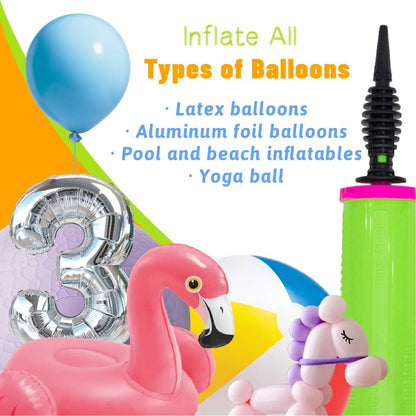 Balloon Pump Handheld Two-Way Dual Action,Double-Way Air Intake Portable Manual Inflator for Balloons,Swimming Rings, Inflatable Toys, Party Decorations