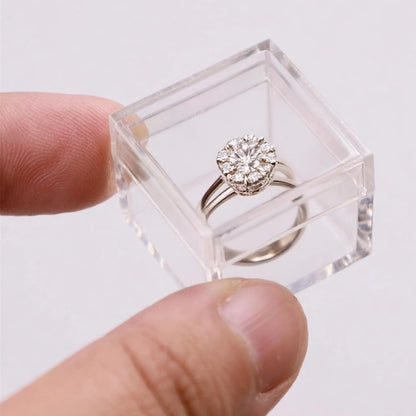 KissYou Acrylic Box Clear Boxes with Lid 12 Packs Small Candy Box Display Square Cube Wedding Graduation Party Decorations Jewlry Gift Box