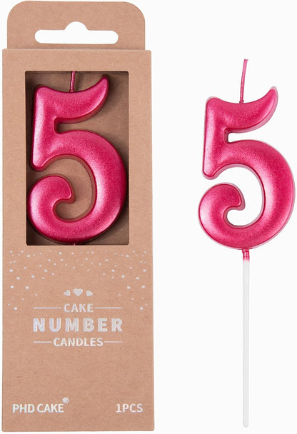 PHD CAKE 2.76 Inch Elegant Gold 1 Number Birthday Candles, Gold Number Candles, Cake Number Candles, Party Celebration