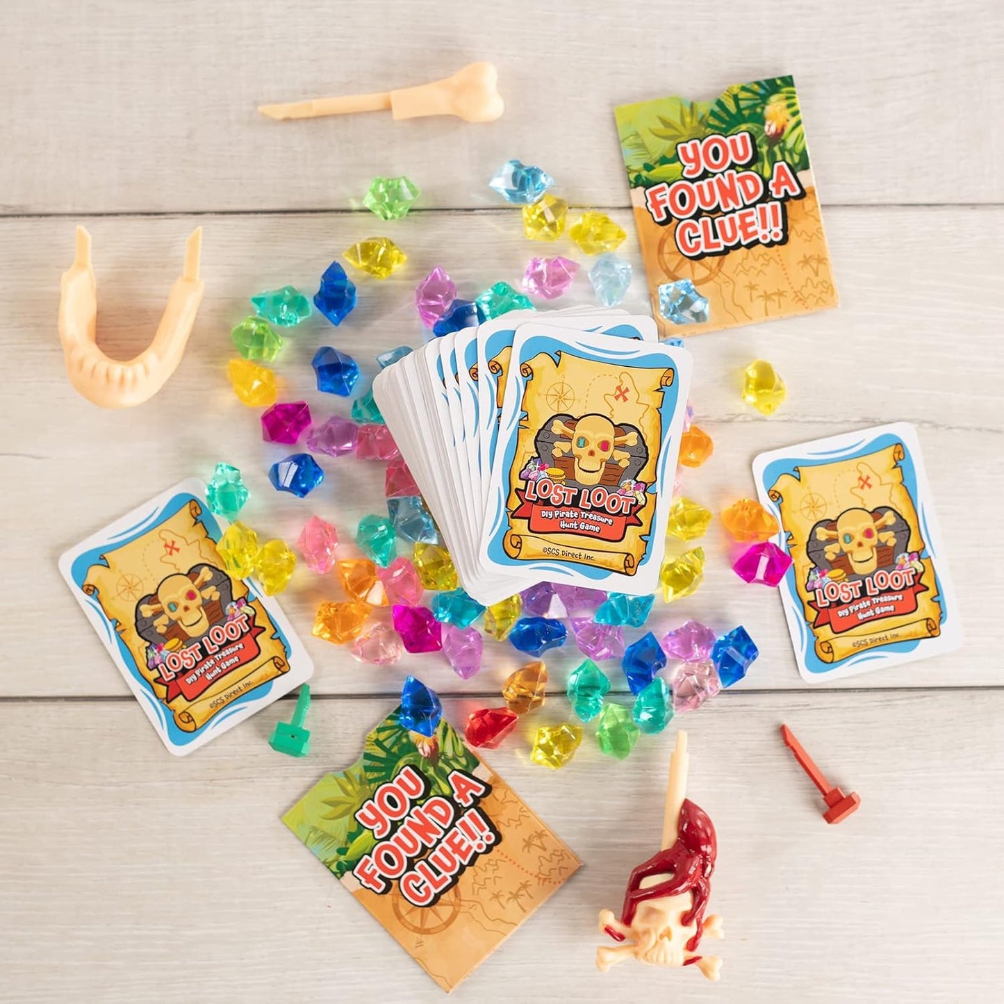 Lost Loot DIY Scavenger Hunt Game - Award Winning Pirate Treasure Like No Other! Hide Skeleton Keys, Set Clues & Find to Unlock Special Chest-150 Indoor Outdoor Clue Cards - 2026 Improved Durable Keys