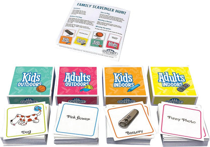 Family Scavenger Hunt in A Box - Updated Version, Outset Media, Indoor & Outdoor Game for Children & Families, Search for Objects On Your Cards, 2+ Players, Kids & Adults Ages 6+