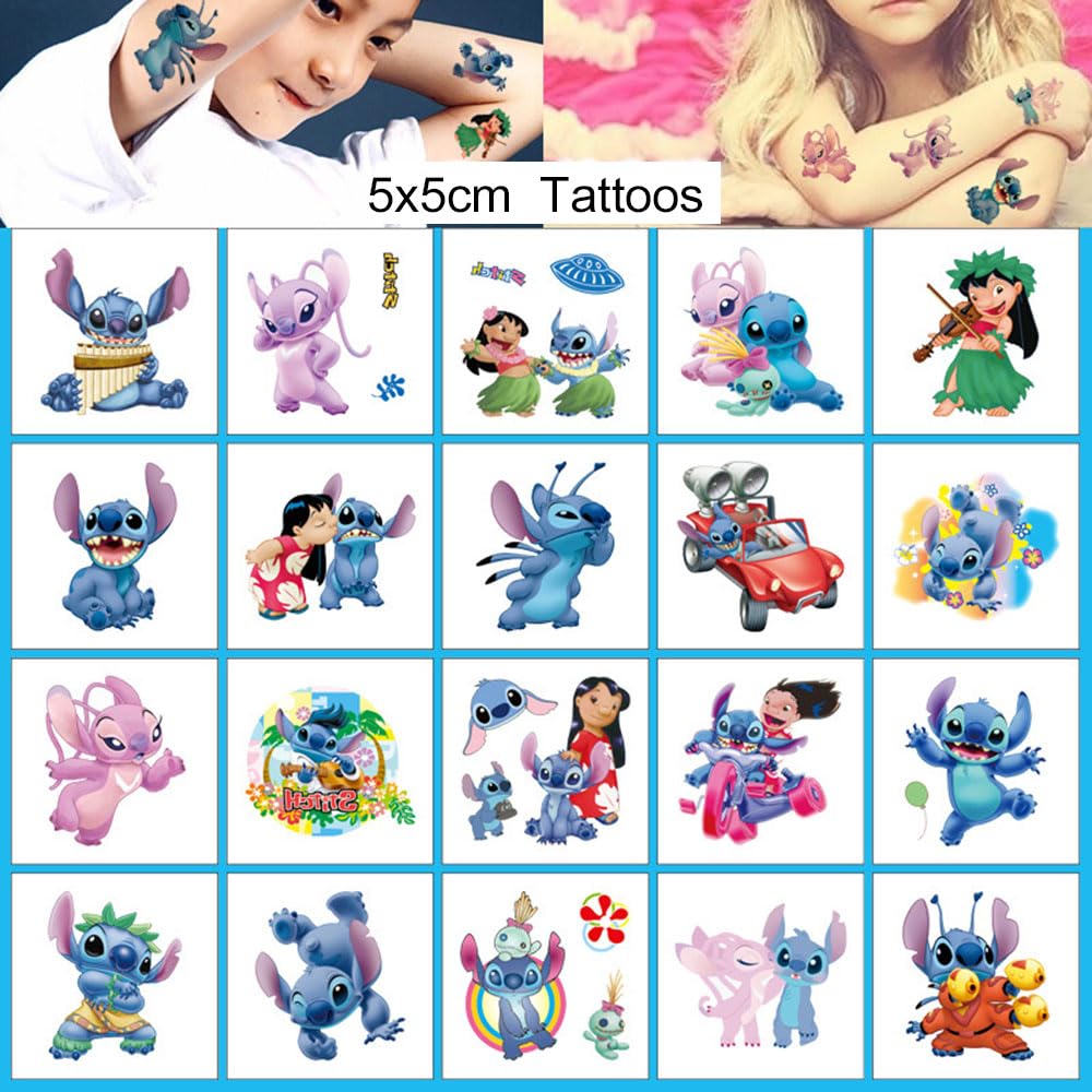 20 Sheets Cute Pokemon Temporary Tattoos for Adult, Cool Cartoon Decoration Sticker Gifts for Teen Activity Prizes Carnival Christmas Rewards