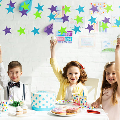 Patelai Glitter Star Garland Banner 2026 Graduation Decor 130 Feet Star Hanging Banner Twinkle Backdrop for Party Birthday Classroom Wedding Supplies(Gold)