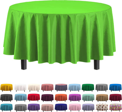 Exquisite Party Solids 6-Pack Premium Plastic Tablecloth 54in. x 108in. Rectangle Plastic Table Cover - Navy