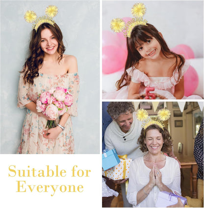 CAVETEE Happy Birthday Crown and Tiara for Women & Girls Party Decorations Gifts