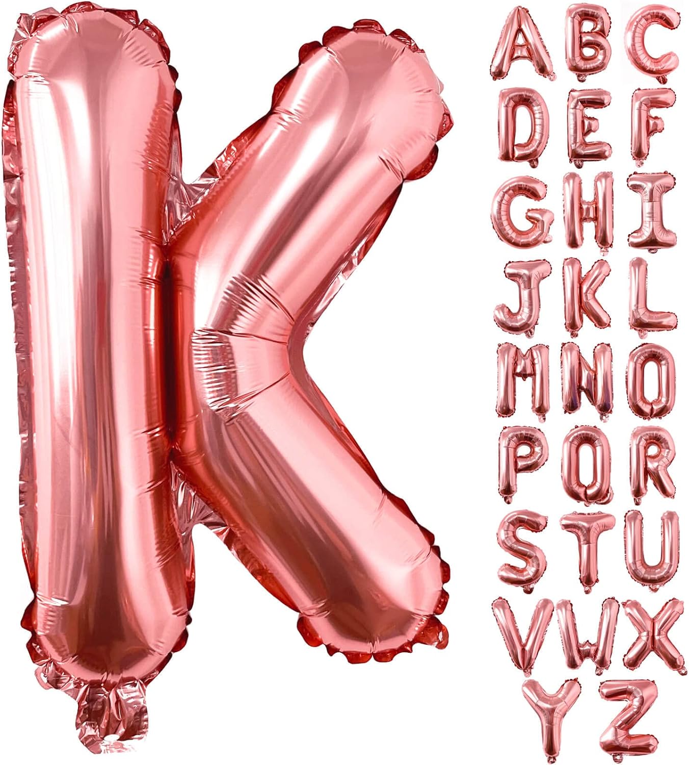 Lovoir 40 Inch Large Rose Gold Letter A Balloons Big Size Jumbo Mylar Foil Helium Balloon for Birthday Party Celebration Decorations Alphabet Rose Gold A