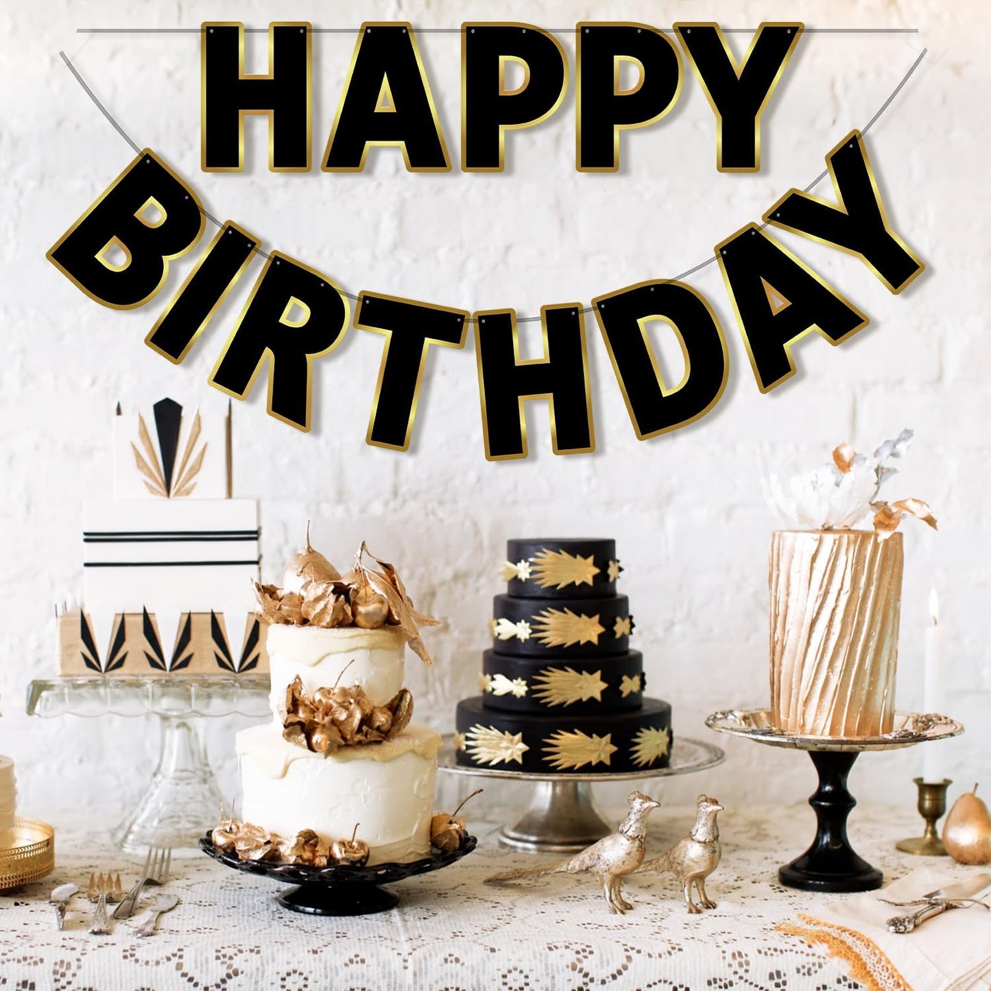Happy Birthday Banner - 9ft Pre-Strung Happy Birthday Sign for Women, Men, Girls, Boys - No DIY Birthday Decorations & Party Supplies(Macaron)