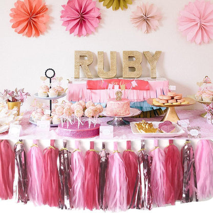 30pcs Paper Tassels Garland Banner Tissue Paper Tassel DIY Hanging Paper Decorations Party Tassel Garland Decor Baby Shower Nursery Wedding Festival Baby Shower Decoration(30, White)