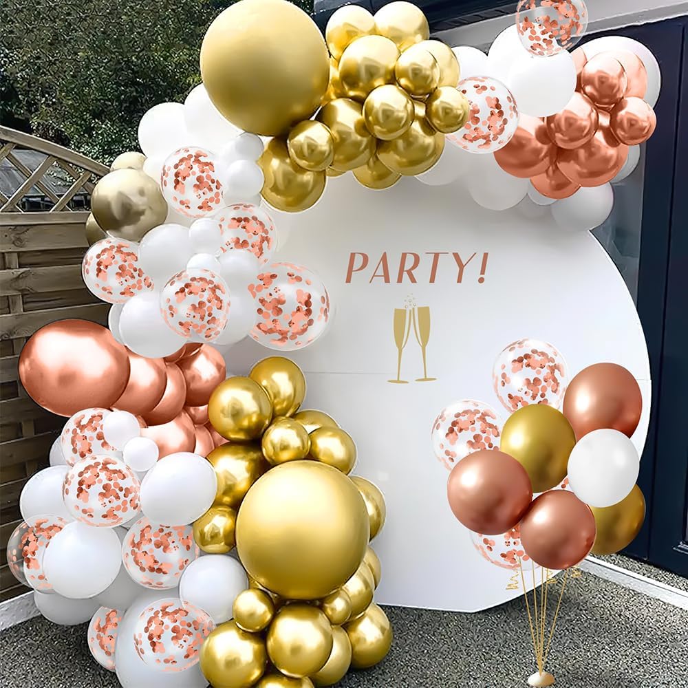 Gold Confetti Balloons, 50 Pcs 12 Inch, Glitter Gold Confetti Party Balloons, Party Decorations, Birthday Wedding Baby Shower Party Balloons Decorations