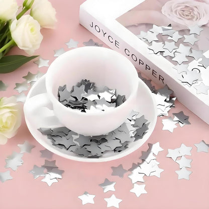 Rainbow Metallic Foil Star Confetti 0.78inch/2cm 8000PCS Table Confetti for Party Birthday Decoration or Filled Balloons