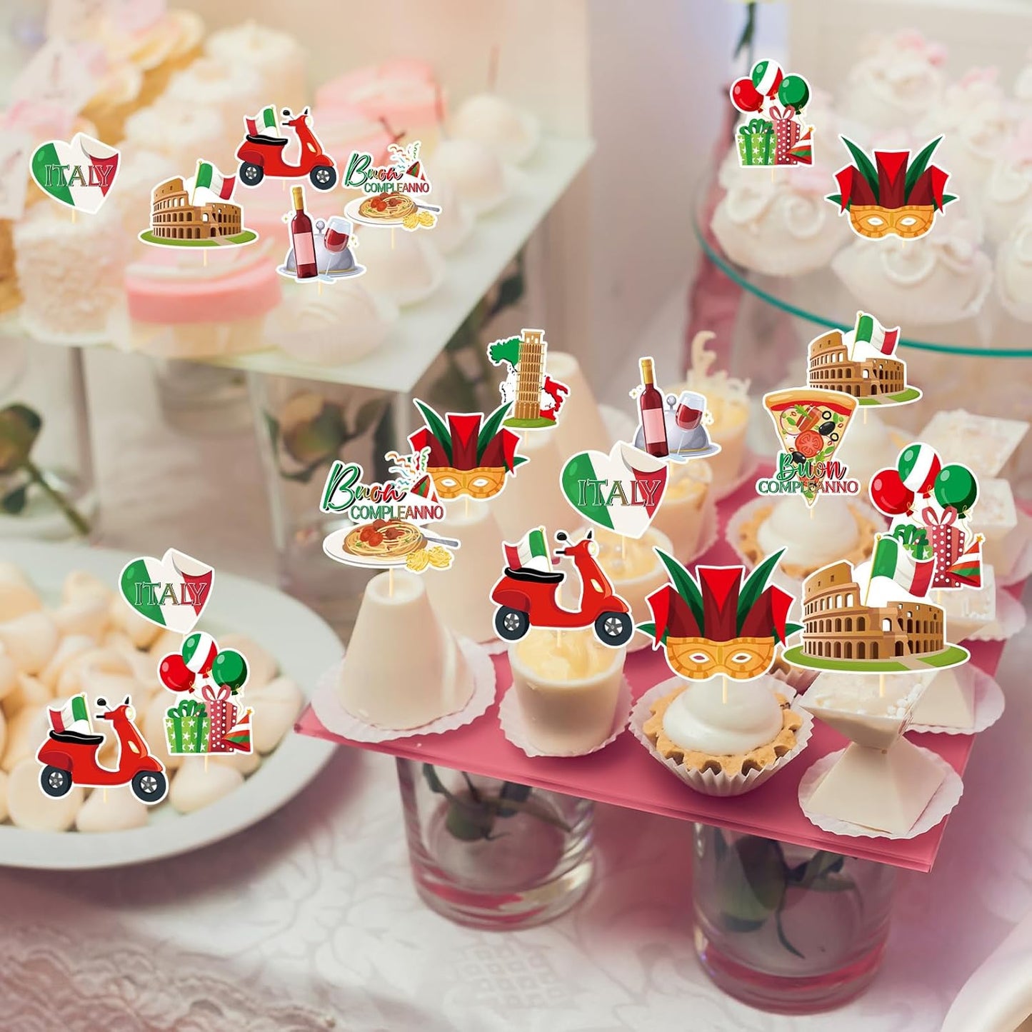 Wildflower Birthday Party Decorations, 36PCS Flower Floral Cupcake Toppers Decoration, Baby in Bloom Baby Shower Cupcake Picks Decor Party Supplies for Gilrs Women