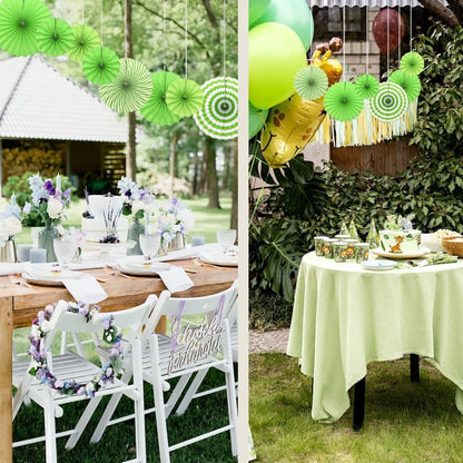 Hocansen 6PCS Paper Fan Garland Paper Fans Party Decorations 8/12/16in Hanging Papers Fans Set Round Papers Fans Pattern Garland for Birthday, Wedding (ZS/Pink)