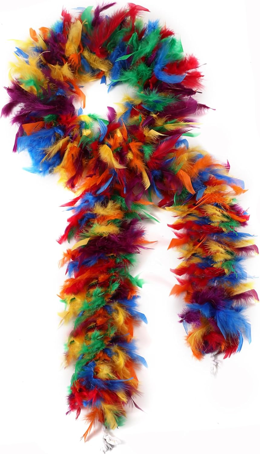 SOGUGOM Red 35g Feather Boas - 2 Yards Boa Feathers for Party, Wedding, Centerpieces, Concert, Costume and Christmas Tree(Red)
