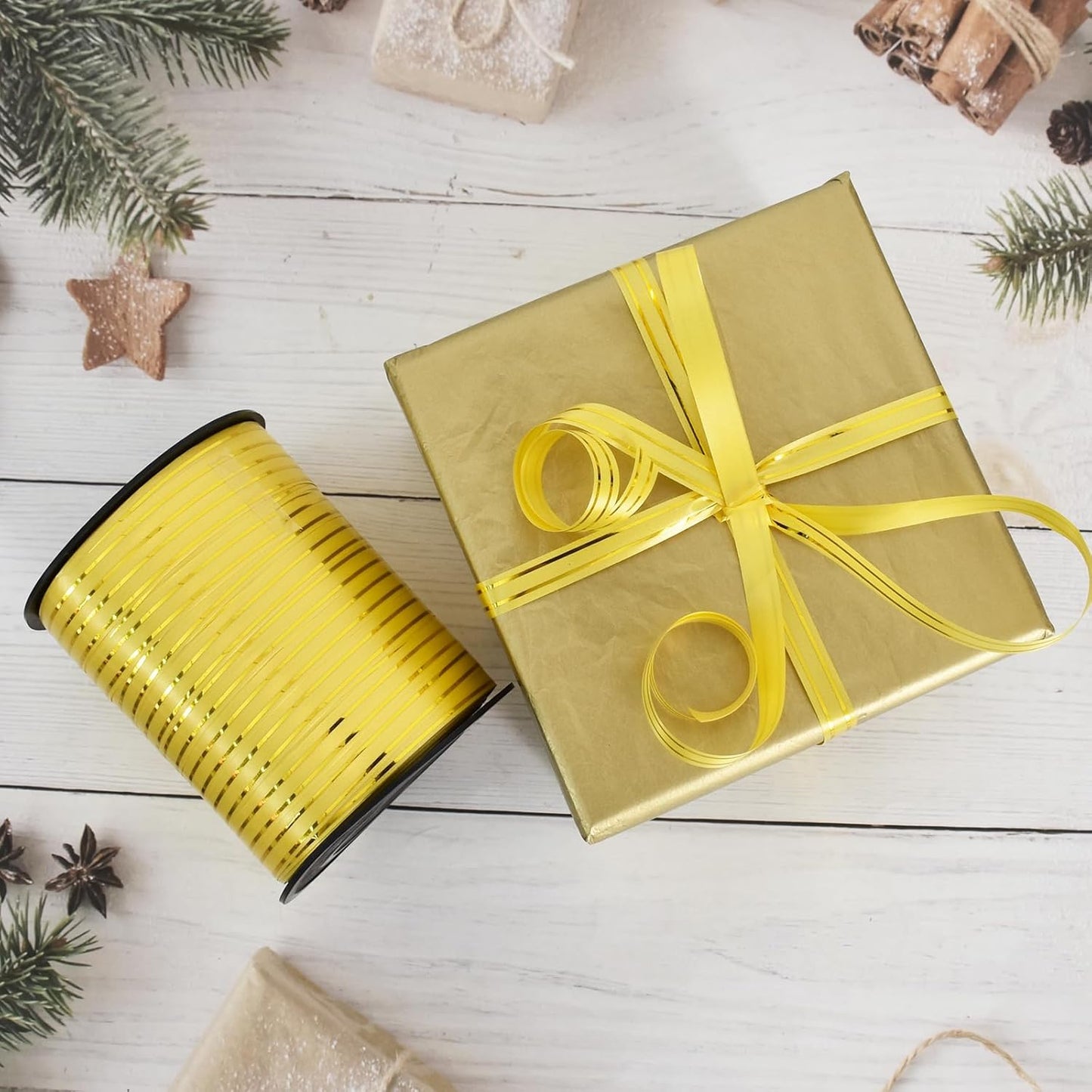 TONIFUL 500 Yards Curling Ribbon-Balloon Ribbon-Balloon String for Art&Craft Decor,Gift Wrapping,Ribbons and Bows for Christmas New Year Birthday Gifts (Silver)