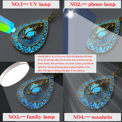 EEQQBZ Glow in The Dark Silver Teardrop shape bracelets,Fantasy Glowing Jewelry bracelets