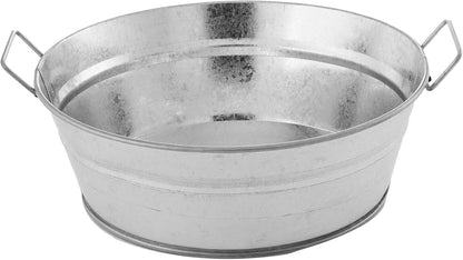 American Metalcraft MTUB63 Natural Galvanized Tub with Side Handle - 27 oz, 6-Inch