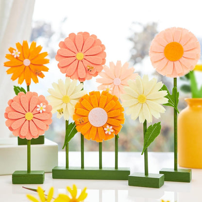 SUNBEAUTY 4PCS Honey Bee Honeycomb Centerpieces Decorations Yellow Bee Honeycomb Table Centerpieces with Sunflower Stickers for Baby Shower Birthday Gender Reveal Birthday Decoration