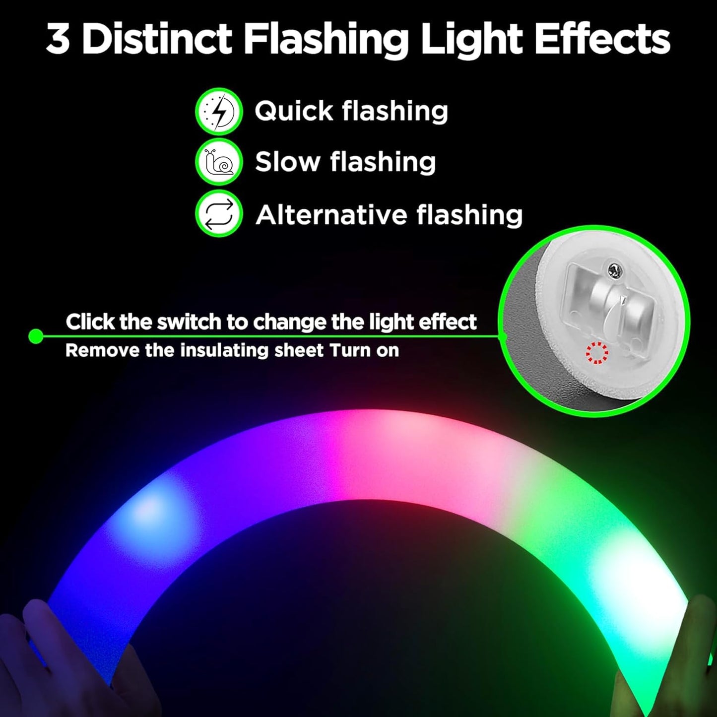 32 Pcs Foam Glow Sticks Bulk Party Pack, L16" Big Led Light Up Foam Sticks with 3 Flashing Effect, Glow in The Dark Party Supplies Favors for Wedding, Adults/Kids Birthday, Disco Dance Floor, DJ