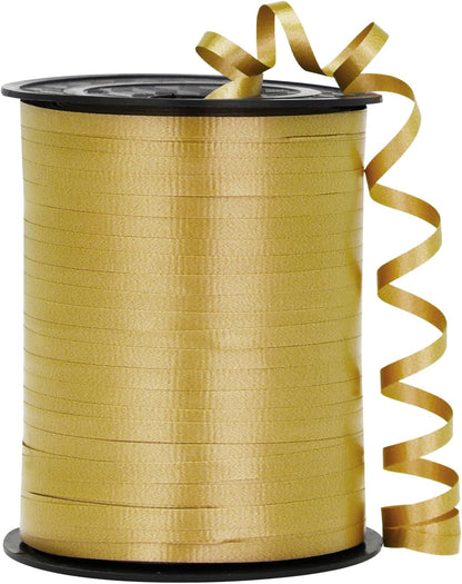 Black Ribbon - 500 Yard Crimped Curly Ribbon for Gift Wrapping, Balloons, Graduations, Halloween, Birthday Parties