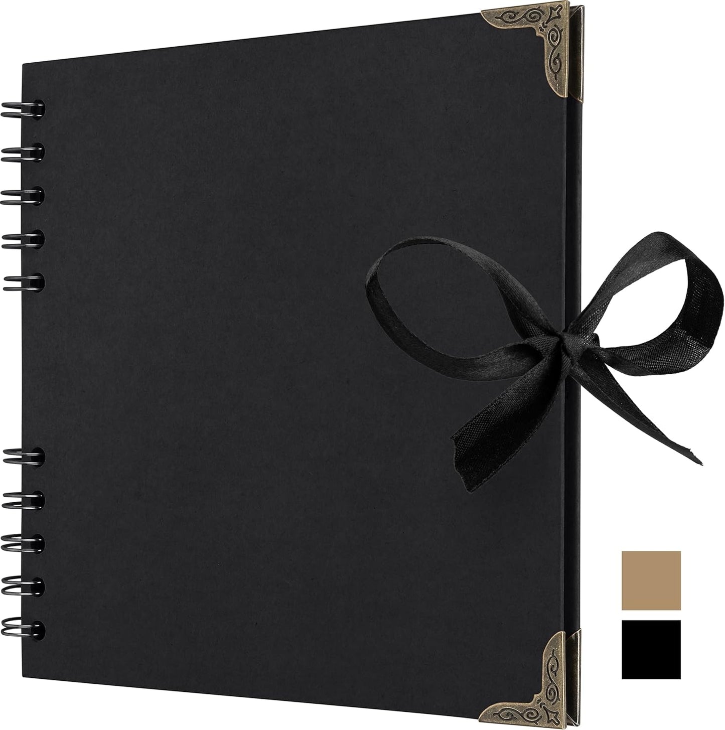 Bstorify Scrapbook Album 60 Pages (8 x 8 Inch) Brown Thick 200gsm Kraft Paper, Photo Album Scrapbook, Memory Book - Ideal for Your Scrapbooking Albums Art & Craft Projects