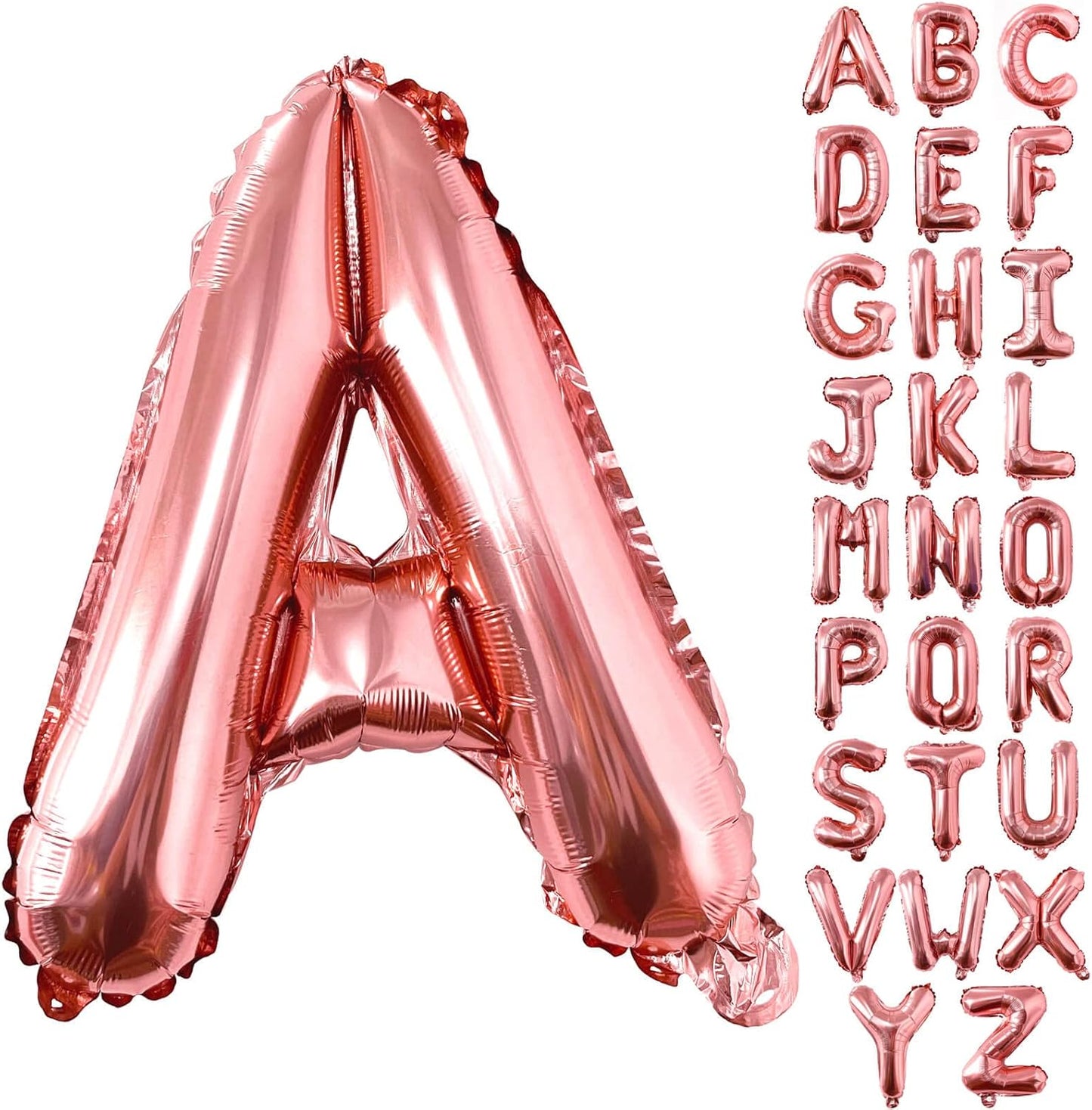 Lovoir 40 Inch Large Rose Gold Letter A Balloons Big Size Jumbo Mylar Foil Helium Balloon for Birthday Party Celebration Decorations Alphabet Rose Gold A