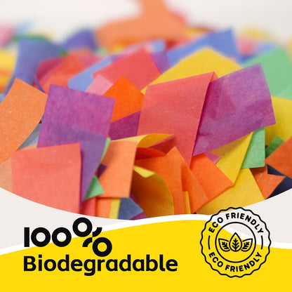 12 Inch Confetti Biodegradable [6 Pack] Confetti Cannons | Multicolor Confetti Poppers for Wedding,Birthday PartyChristmas Eve and New Year Give a Gift