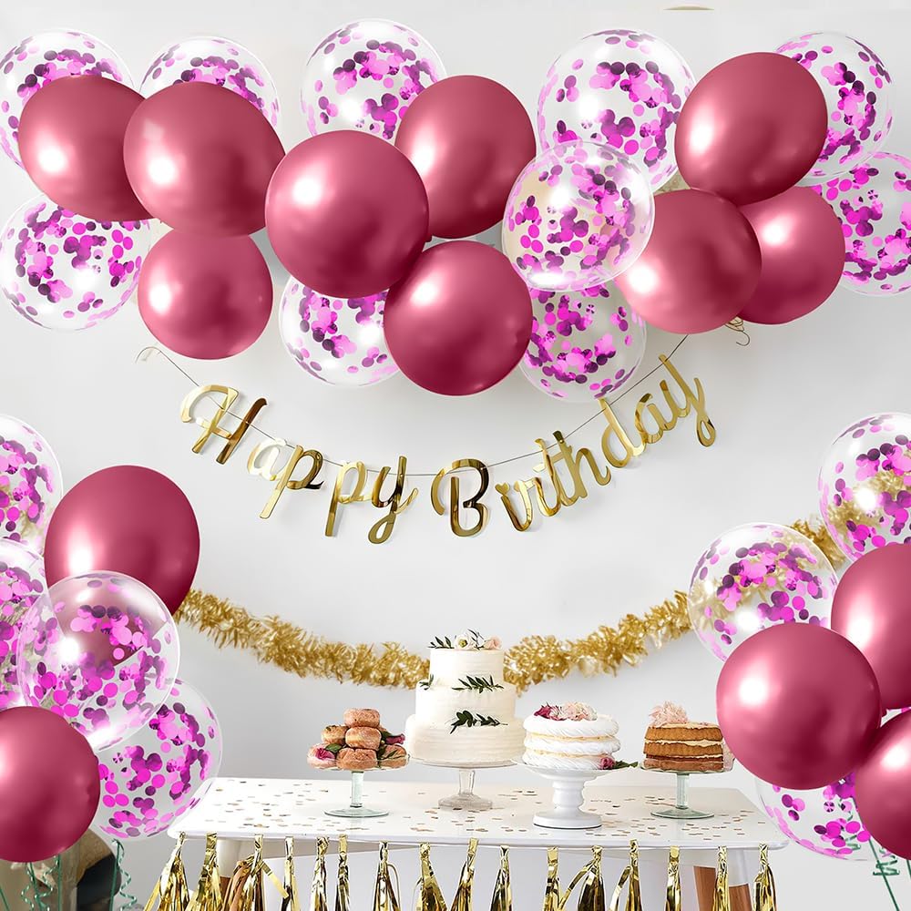 Gold Confetti Balloons, 50 Pcs 12 Inch, Glitter Gold Confetti Party Balloons, Party Decorations, Birthday Wedding Baby Shower Party Balloons Decorations