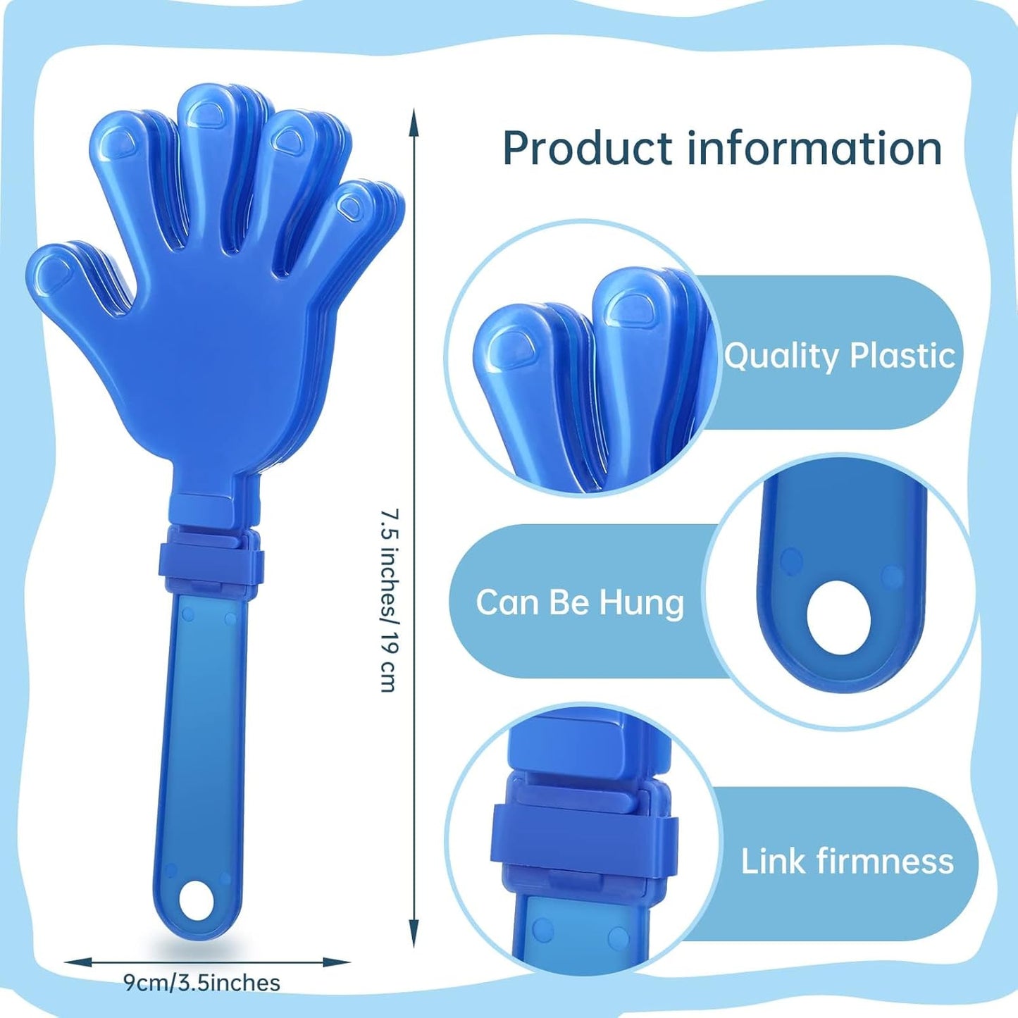 120 Pieces Coral Red Hand Clappers 7.5 Inch Clappers Noisemakers Noise Makers Plastic Clapper Party Favors Sporting Events Cheers Ball Dance Basketball Football Noisemakers （Coral Red）