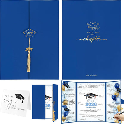 kockuu 2026 Graduation Guest Book Signature Board, Pink Class of 2026 Graduation Sign in Book to Sign Decor for Grad Party High School College Grad Gifts
