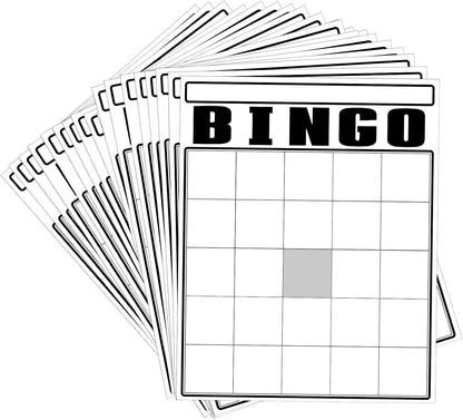 WinnerWhy 36 Pcs Blank Bingo Cards White Jumbo Bingo Game Board Make Your Own Cards Bulk Blank Large Sheet Squares Funny Game Board for Adult Party Square Fill in Gift