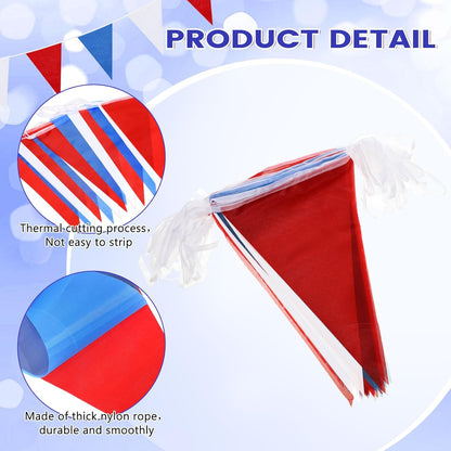 Hahafelt 100 Feet Pennant Banners Flags 75 Solid String Triangle Flags for Grand Opening, Carnival Theme Birthday Party Decoration Outdoor Events Classroom Decoration(Pink)